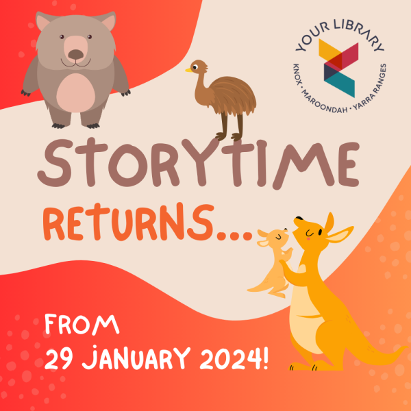 Storytime returns 29 January 2024