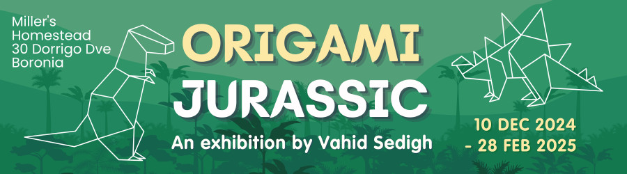 Origami Jurassic Exhibition - Paper Dinosaurs Folded by Vahid Sedigh
